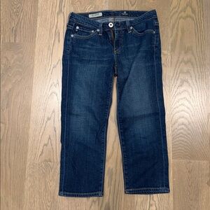 The Maiden Crop Cigarette Crop Dark Blue Denim Jeans